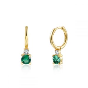 pez0861doamxx-pendientes-aro-circonita-verde-Silent-joyeria-acebo
