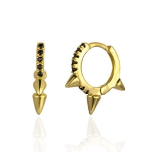 pendientes-plata-dorada-aro-3-pinchos-circonitas-negras-joyeria-acebo