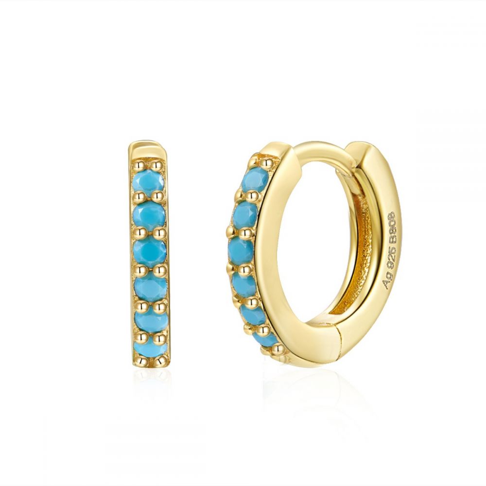 pendientes-plata-dorada-6-circonitas-turquesa-joyeria-acebo