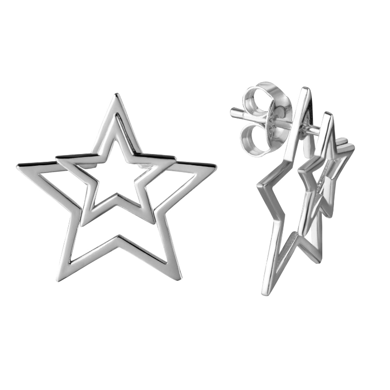 pendientes-doble-estrella-plata-joyeria-acebo
