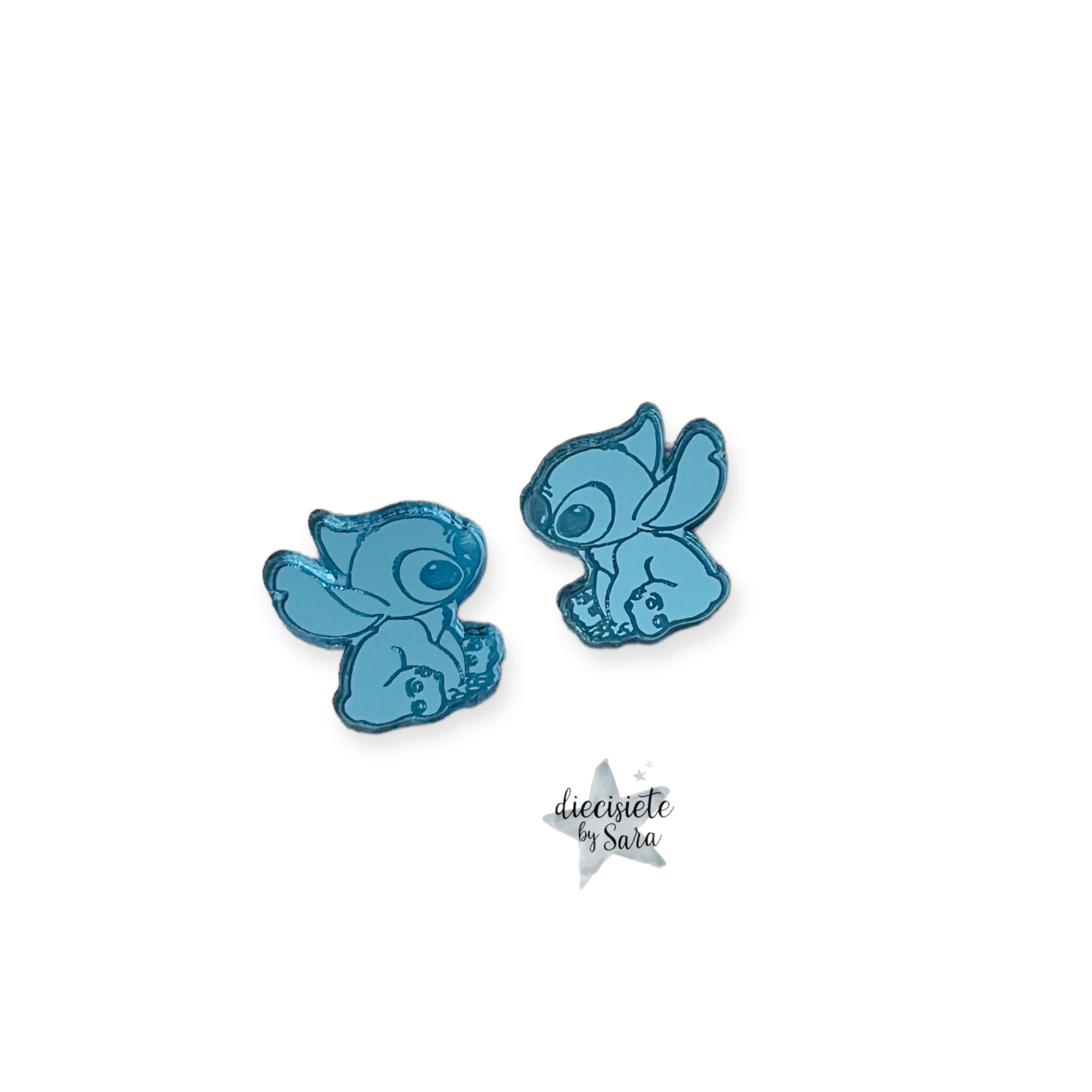 Pendientes Mini Stitch Azul – Joyería acebo – Joyerías en León