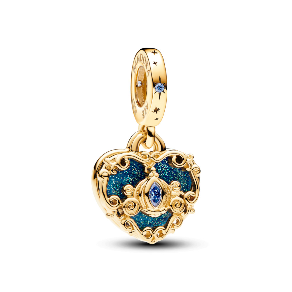763072C01-charm-colgante-doble-carroza-dorada-14k-corazón-ceniciente-disney-joyeria-acebo