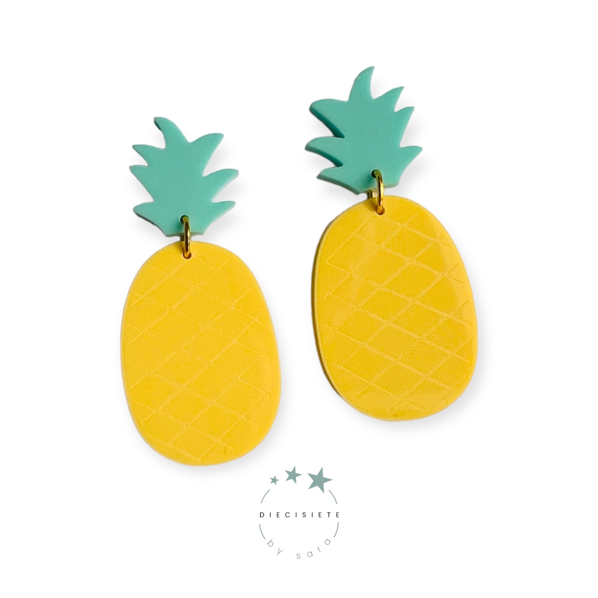 pendientes-piña-turquesa-amarillo-diecisiete-by-sara-joyeria-acebo