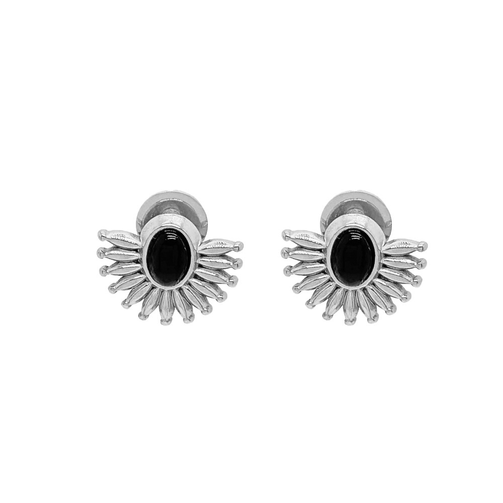 PAM0049DOOX-pendientes-acero-flor-piedra-negra-joyeria-acebo