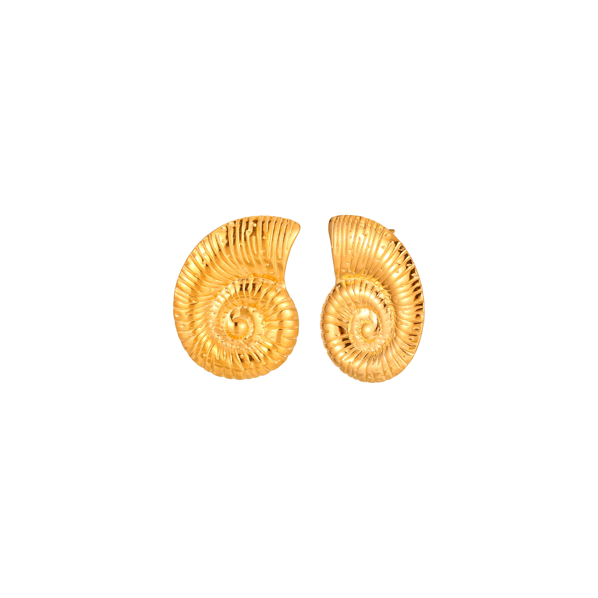 PAL0323DO-pendientes-acero-dorado-fosil-joyeria-acebo