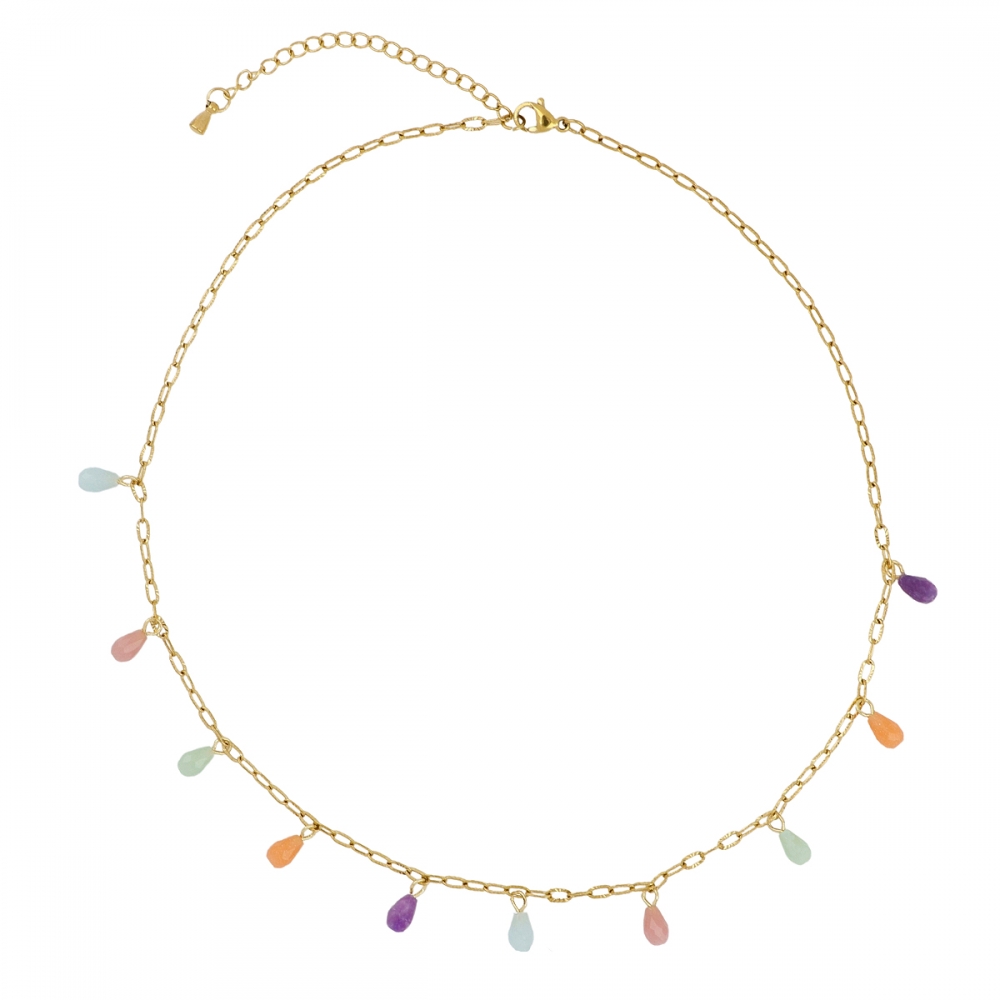 col1663-collar-acero-dorado-gotas-color-piedra-natural-joyeria-acebo-