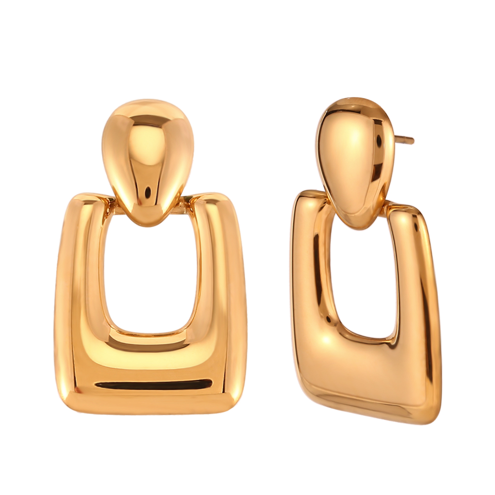 PAL0229DO-pendientes-acero-dorado-picaporte-joyeria-acebo