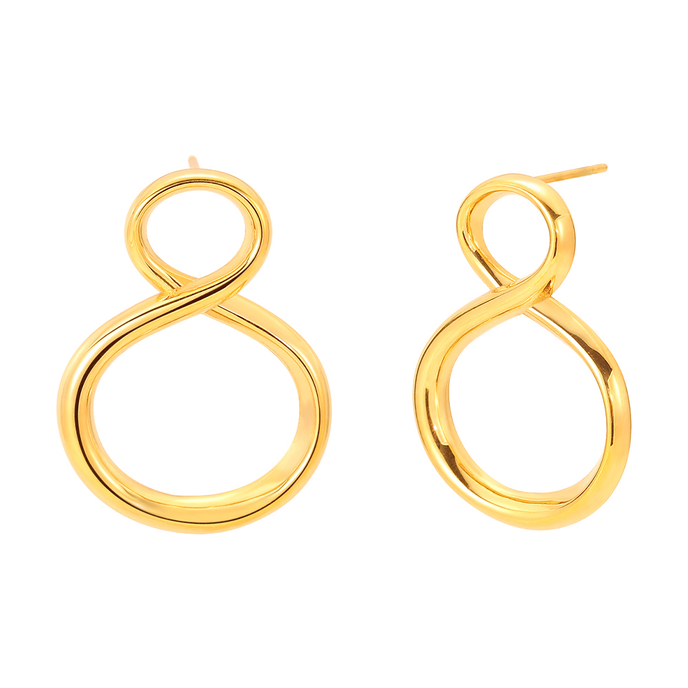 PAL0354DO-pendientes-acero-dorado-infinito-joyeria-acebo